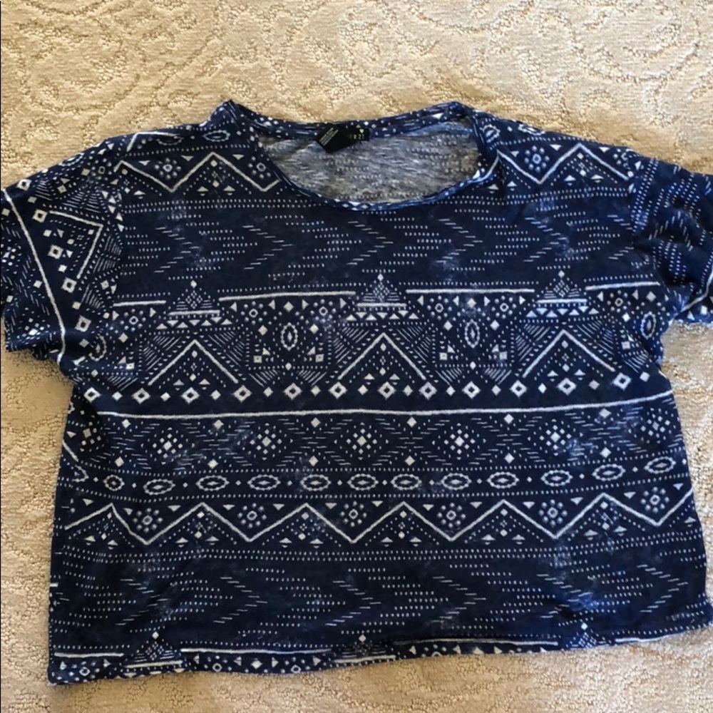 Navy Tribal print T.